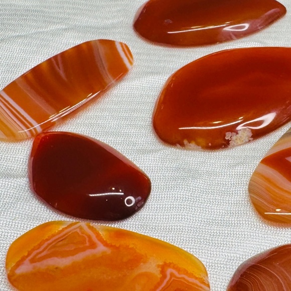 Lot of red carnelian agate cabachon, perfect for jewelry making - Picture 6 of 6